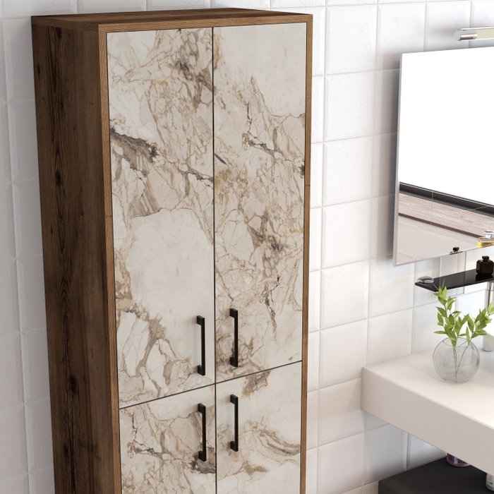 Hanah Home Berlin A - Nogal, Blanco Mármol